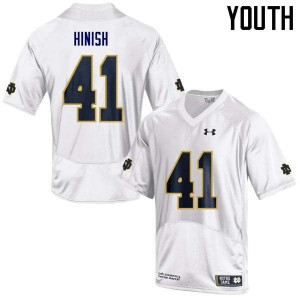 Youth Notre Dame #41 Kurt Hinish White Game University Jersey 123149-871