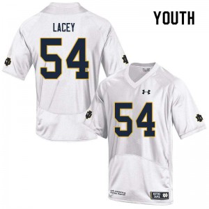 Youth Notre Dame #54 Jacob Lacey White Game College Jersey 232126-979