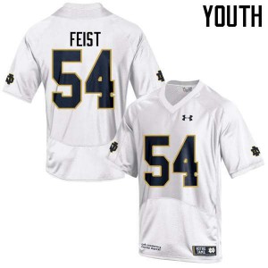 Youth University of Notre Dame #54 Lincoln Feist White Game Stitched Jerseys 901849-326