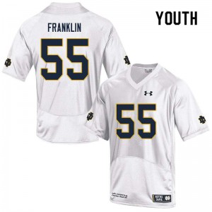 Youth Notre Dame #55 Jamion Franklin White Game Football Jerseys 307177-579
