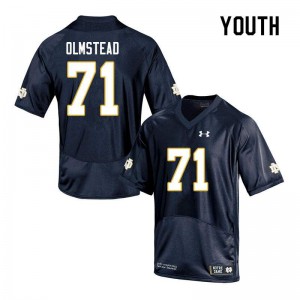 Youth Notre Dame #71 John Olmstead Navy Game Official Jerseys 572172-895