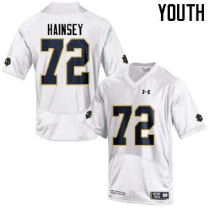 Youth UND #72 Robert Hainsey White Game Official Jerseys 290222-551