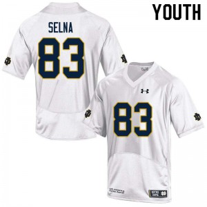 Youth Notre Dame #83 Charlie Selna White Game NCAA Jersey 497291-507