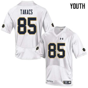 Youth University of Notre Dame #85 George Takacs White Game High School Jerseys 201878-934
