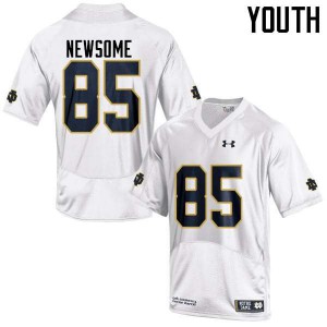 Youth Notre Dame Fighting Irish #85 Tyler Newsome White Game Alumni Jersey 205968-332