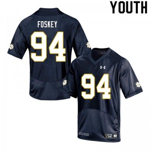 Youth UND #94 Isaiah Foskey Navy Game Official Jerseys 851271-128