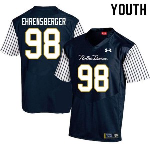 Youth Notre Dame #98 Alexander Ehrensberger Navy Blue Alternate Game Alumni Jersey 906093-763