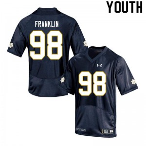 Youth Notre Dame #98 Ja'Mion Franklin Navy Game Player Jerseys 470434-336